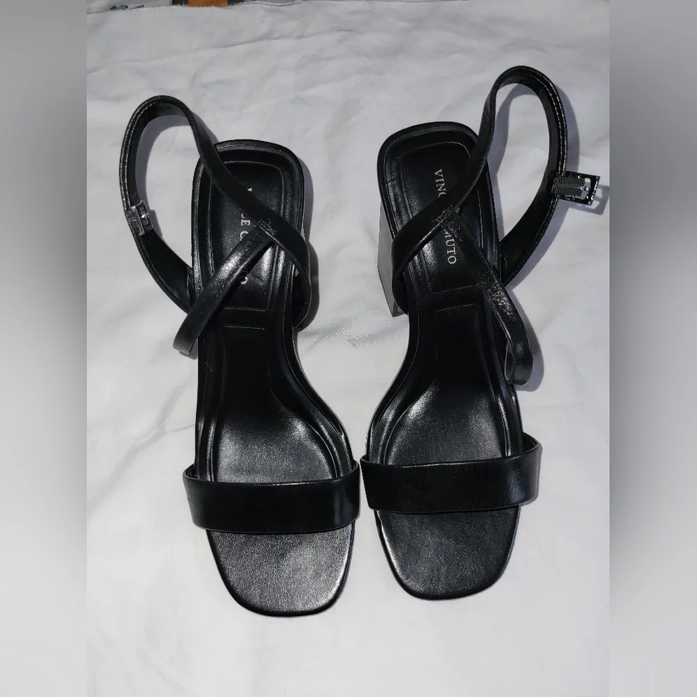 Vince Camuto Black Heels with Ankle Strap* - Picture 1 of 2